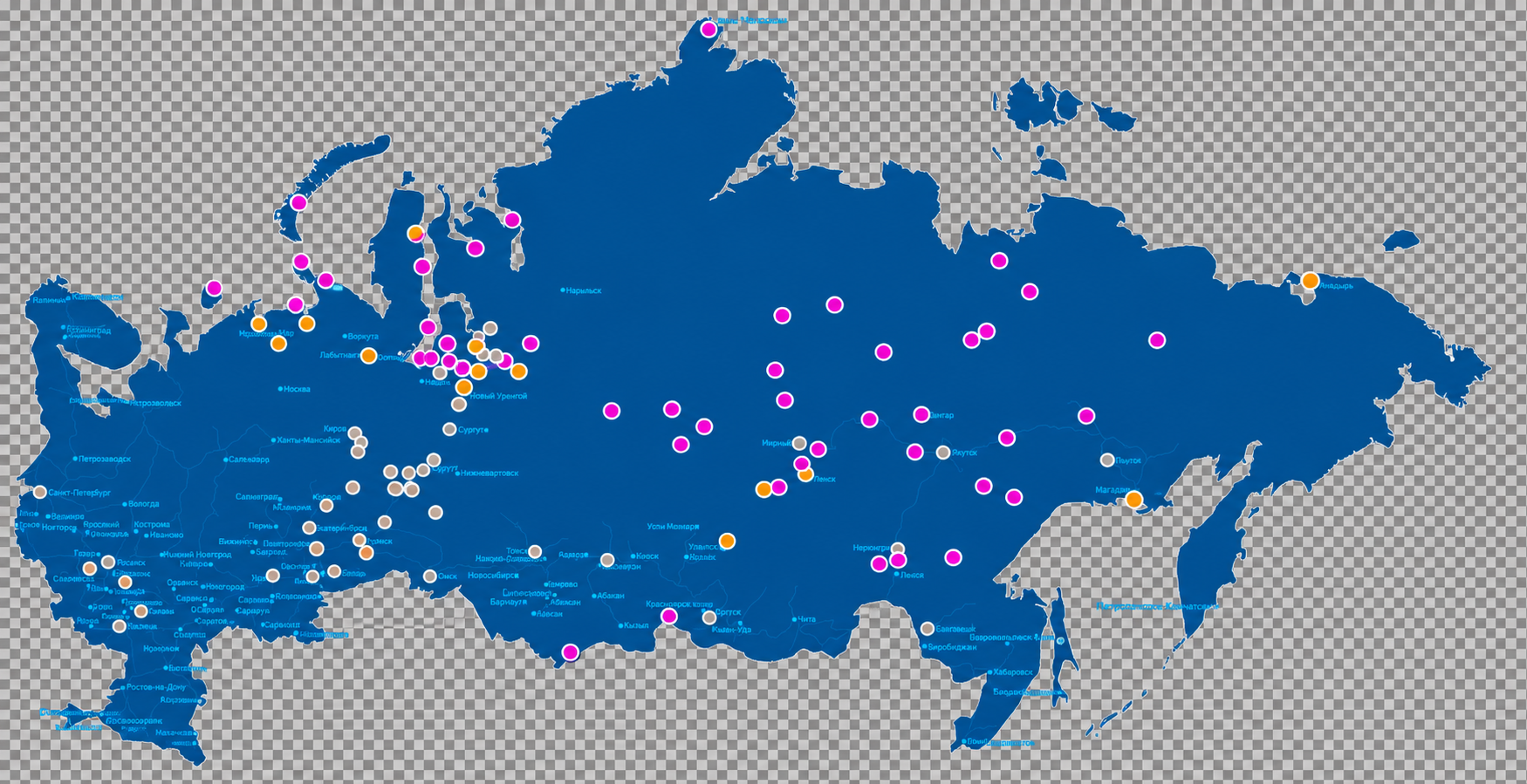 География проектов ФСК